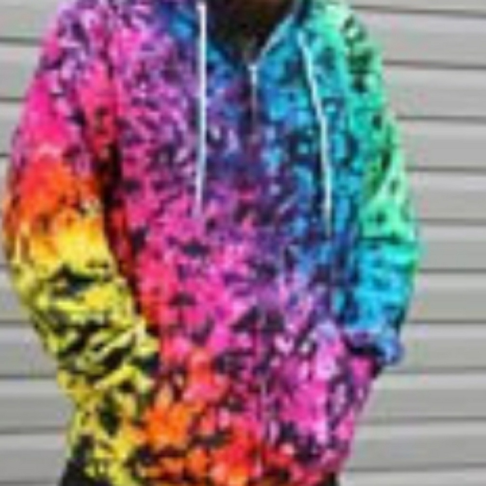 NWOT....SPECIAL HANDMADE RAINBOW GALAXY HOODIE